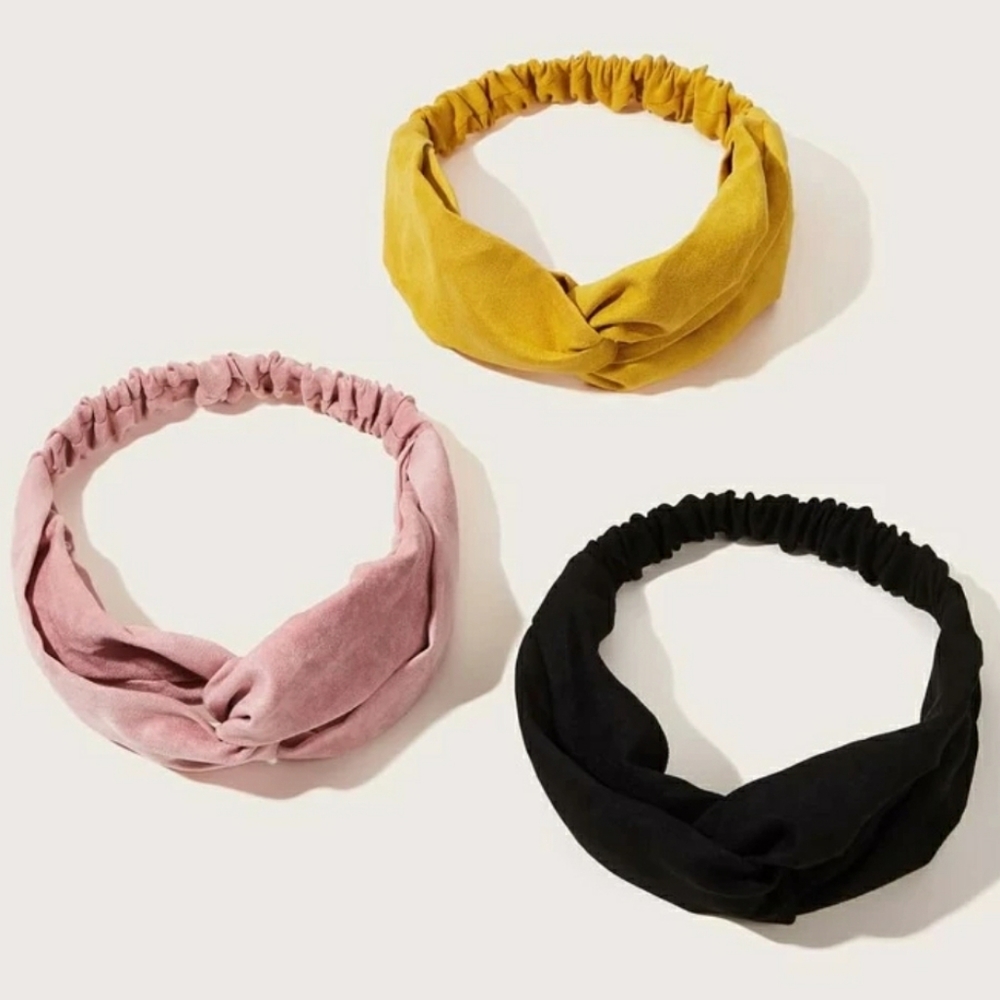 Set of 3 Stretch Headbands